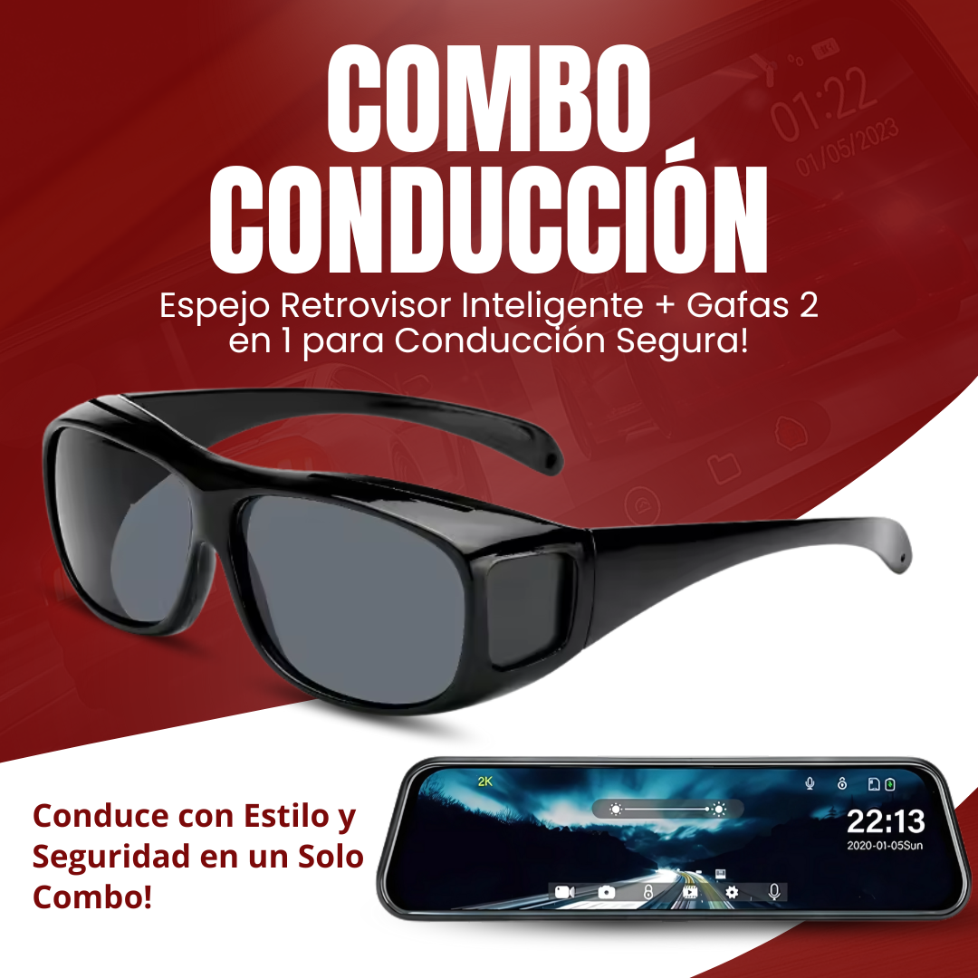 Retrovisor Inteligente + Gafas de Conducción 2 En 1 GRATIS 🎁