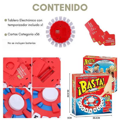 Juego de Mesa ¡BASTA! En Español + Temporizador Visual y Auditivo GRATIS 🎁